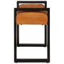 Banco piel de cabra auténtica negro y marrón 110 cm de vidaXL, Bancos de comedor y cocina - Ref: Foro24-342210, Precio: 163,5...