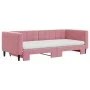 Sofá cama nido con colchón terciopelo rosa 90x200 cm de vidaXL, Camas y somieres - Ref: Foro24-3196718, Precio: 443,71 €, Des...