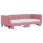 Sofá cama nido con colchón terciopelo rosa 90x200 cm de vidaXL, Camas y somieres - Ref: Foro24-3196718, Precio: 441,67 €, Des...