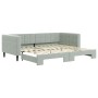 Sofá cama nido terciopelo gris claro 90x200 cm de vidaXL, Camas y somieres - Ref: Foro24-3196691, Precio: 255,14 €, Descuento: %