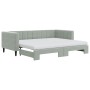 Sofá cama nido con colchón terciopelo gris claro 90x200 cm de vidaXL, Camas y somieres - Ref: Foro24-3196715, Precio: 441,40 ...