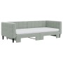 Sofá cama nido con colchón terciopelo gris claro 90x200 cm de vidaXL, Camas y somieres - Ref: Foro24-3196715, Precio: 441,40 ...