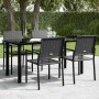 Mesa comedor jardín acero y vidrio templado negro 160x80x74 cm en Mesas de jardín | Comprar online en Foru.es