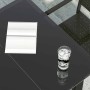 Mesa comedor jardín acero y vidrio templado negro 160x80x74 cm en Mesas de jardín | Comprar online en Foru.es