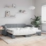 Sofá cama nido tela gris claro 100x200 cm de vidaXL, Camas y somieres - Ref: Foro24-3197639, Precio: 268,11 €, Descuento: %