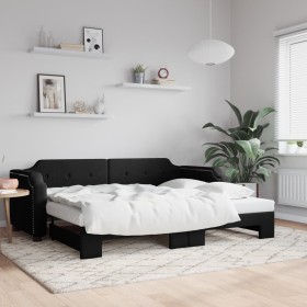 Sofá cama nido tela negro 100x200 cm de vidaXL, Camas y somieres - Ref: Foro24-3197641, Precio: 271,42 €, Descuento: %