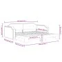 Sofá cama nido tela negro 100x200 cm de vidaXL, Camas y somieres - Ref: Foro24-3197641, Precio: 268,16 €, Descuento: %