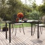Mesa comedor jardín acero y vidrio templado negro 200x100x74 cm en Mesas de jardín | Comprar online en Foru.es
