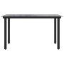Mesa comedor jardín acero y vidrio templado negro 200x100x74 cm en Mesas de jardín | Comprar online en Foru.es