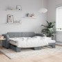 Sofá cama nido tela gris claro 90x190 cm de vidaXL, Camas y somieres - Ref: Foro24-3197644, Precio: 250,91 €, Descuento: %