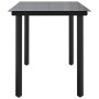 Mesa comedor jardín acero y vidrio templado negro 200x100x74 cm en Mesas de jardín | Comprar online en Foru.es