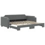 Sofá cama nido tela gris oscuro 90x200 cm de vidaXL, Camas y somieres - Ref: Foro24-3197635, Precio: 241,99 €, Descuento: %