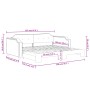 Sofá cama nido tela gris oscuro 100x200 cm de vidaXL, Camas y somieres - Ref: Foro24-3197640, Precio: 265,72 €, Descuento: %