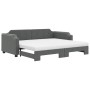 Sofá cama nido con colchón tela gris oscuro 100x200 cm de vidaXL, Camas y somieres - Ref: Foro24-3197658, Precio: 435,82 €, D...