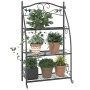 Estantería para flores acero negro 56x30x96 cm en Soportes para macetas | Comprar online en Foru.es