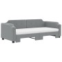 Sofá cama nido con colchón tela gris claro 100x200 cm de vidaXL, Camas y somieres - Ref: Foro24-3197657, Precio: 438,17 €, De...