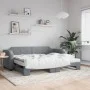Sofá cama nido con colchón tela gris claro 90x200 cm de vidaXL, Camas y somieres - Ref: Foro24-3197652, Precio: 454,78 €, Des...