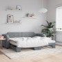 Sofá cama nido con colchón tela gris claro 90x200 cm de vidaXL, Camas y somieres - Ref: Foro24-3197652, Precio: 445,61 €, Des...