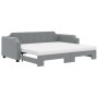 Sofá cama nido con colchón tela gris claro 90x200 cm de vidaXL, Camas y somieres - Ref: Foro24-3197652, Precio: 445,61 €, Des...