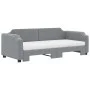 Sofá cama nido con colchón tela gris claro 90x200 cm de vidaXL, Camas y somieres - Ref: Foro24-3197652, Precio: 454,78 €, Des...