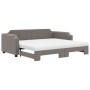 Sofá cama nido con colchón tela gris taupe 90x200 cm de vidaXL, Camas y somieres - Ref: Foro24-3197655, Precio: 442,68 €, Des...