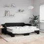 Sofá cama nido tela negro 90x190 cm de vidaXL, Camas y somieres - Ref: Foro24-3197646, Precio: 247,70 €, Descuento: %