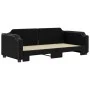 Sofá cama nido tela negro 90x190 cm de vidaXL, Camas y somieres - Ref: Foro24-3197646, Precio: 247,70 €, Descuento: %