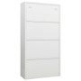 Armario de taquilla de acero blanco 90x40x180 cm de vidaXL, Armarios archivadores - Ref: Foro24-335970, Precio: 324,47 €, Des...