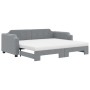 Sofá cama nido con colchón tela gris claro 80x200 cm de vidaXL, Camas y somieres - Ref: Foro24-3197647, Precio: 439,52 €, Des...