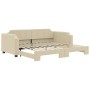 Sofá cama nido tela crema 90x200 cm de vidaXL, Camas y somieres - Ref: Foro24-3197638, Precio: 259,96 €, Descuento: %