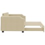 Sofá cama nido tela crema 90x200 cm de vidaXL, Camas y somieres - Ref: Foro24-3197638, Precio: 259,96 €, Descuento: %