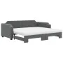 Sofá cama nido con colchón tela gris oscuro 90x190 cm de vidaXL, Camas y somieres - Ref: Foro24-3197663, Precio: 407,12 €, De...