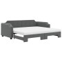 Sofá cama nido con colchón tela gris oscuro 90x190 cm de vidaXL, Camas y somieres - Ref: Foro24-3197663, Precio: 420,75 €, De...