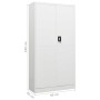 Armario de taquilla de acero blanco 90x40x180 cm de vidaXL, Armarios archivadores - Ref: Foro24-335970, Precio: 324,47 €, Des...