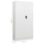 Armario de taquilla de acero blanco 90x40x180 cm de vidaXL, Armarios archivadores - Ref: Foro24-335970, Precio: 343,69 €, Des...