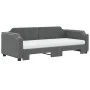 Sofá cama nido con colchón tela gris oscuro 90x190 cm de vidaXL, Camas y somieres - Ref: Foro24-3197663, Precio: 407,12 €, De...