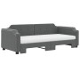 Sofá cama nido con colchón tela gris oscuro 90x190 cm de vidaXL, Camas y somieres - Ref: Foro24-3197663, Precio: 420,75 €, De...