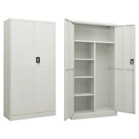 Armario de taquilla de acero gris claro 90x40x180 cm de vidaXL, Armarios archivadores - Ref: Foro24-335971, Precio: 289,72 €,...