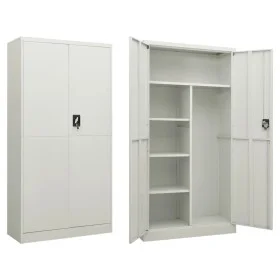 Armario de taquilla de acero gris claro 90x40x180 cm de vidaXL, Armarios archivadores - Ref: Foro24-335971, Precio: 285,41 €,...
