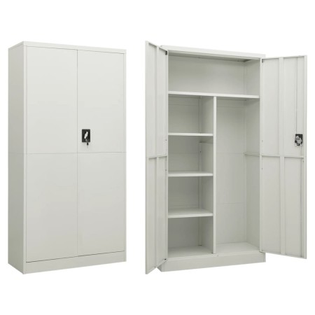Armario de taquilla de acero gris claro 90x40x180 cm de vidaXL, Armarios archivadores - Ref: Foro24-335971, Precio: 289,72 €,...