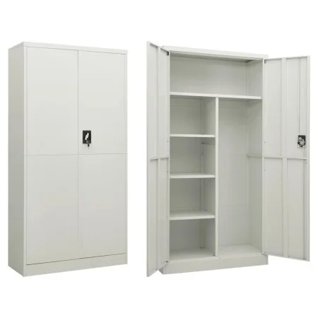 Armario de taquilla de acero gris claro 90x40x180 cm de vidaXL, Armarios archivadores - Ref: Foro24-335971, Precio: 285,41 €,...