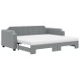 Sofá cama nido con colchón tela gris claro 90x190 cm de vidaXL, Camas y somieres - Ref: Foro24-3197662, Precio: 416,81 €, Des...