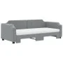 Sofá cama nido con colchón tela gris claro 90x190 cm de vidaXL, Camas y somieres - Ref: Foro24-3197662, Precio: 410,32 €, Des...