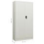 Armario de taquilla de acero gris claro 90x40x180 cm de vidaXL, Armarios archivadores - Ref: Foro24-335971, Precio: 289,72 €,...
