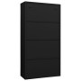 Armario de taquilla de acero negro 90x40x180 cm de vidaXL, Armarios archivadores - Ref: Foro24-335972, Precio: 310,89 €, Desc...