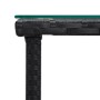 Mesa auxiliar vidrio templado ratán sintético negro 45x45x45 cm en Mesas auxiliares | Comprar online en Foru.es