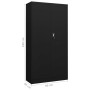 Armario de taquilla de acero negro 90x40x180 cm de vidaXL, Armarios archivadores - Ref: Foro24-335972, Precio: 310,89 €, Desc...