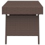 Mesa auxiliar plegable ratán sintético marrón 60x40x38 cm en Mesas auxiliares | Comprar online en Foru.es