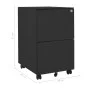 Anthracite gray steel filing cabinet 39x45x67 cm by vidaXL, Filing cabinets - Ref: Foro24-335977, Price: 130,30 €, Discount: %