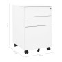 Armario archivador acero blanco 39x45x60 cm de vidaXL, Armarios archivadores - Ref: Foro24-335978, Precio: 132,23 €, Descuent...